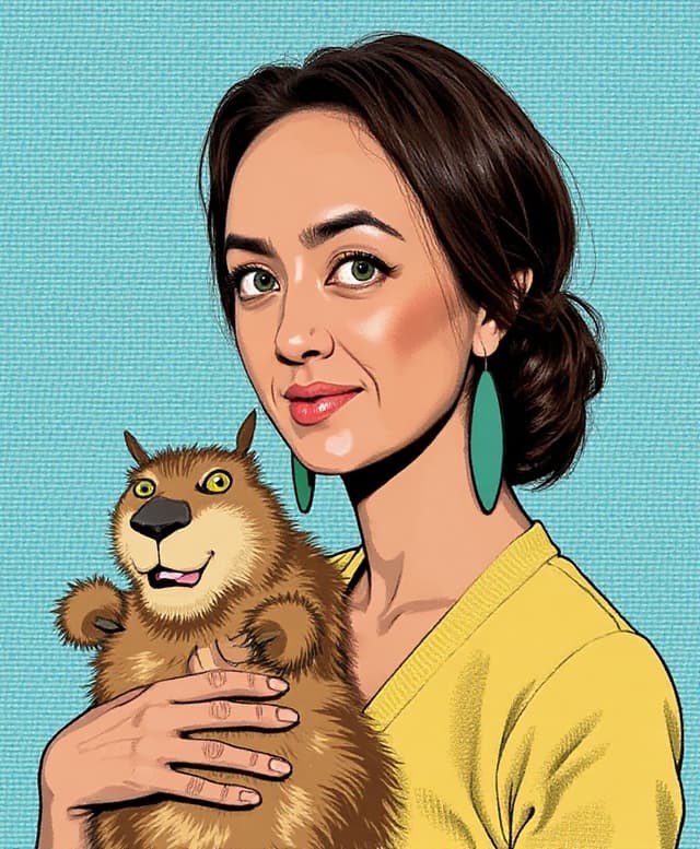 Pamela Lovett with her pet